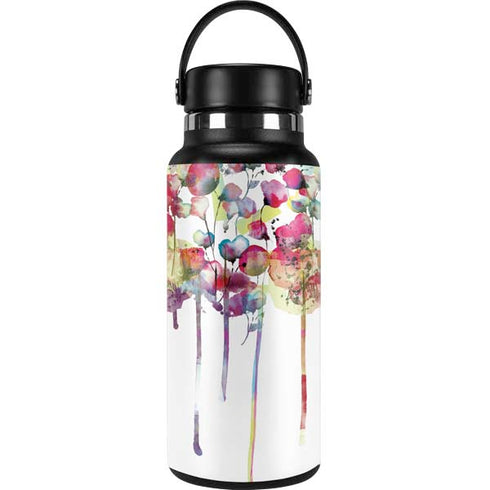 Painted Flowers Hydro Flask 32oz Wide Mouth Skin