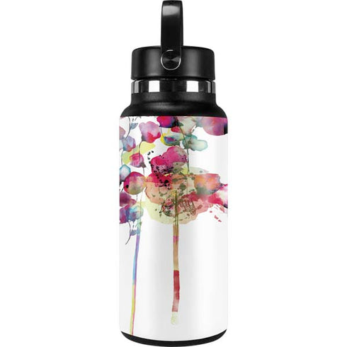 Painted Flowers Hydro Flask 32oz Wide Mouth Skin