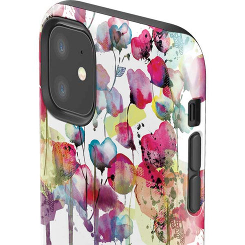 Painted Flowers iPhone 11 Impact Case
