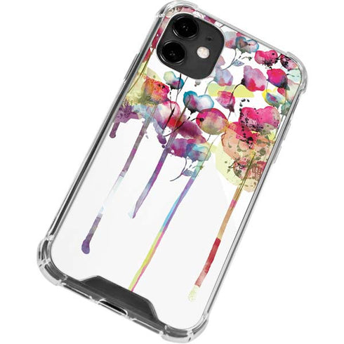 Painted Flowers iPhone 12 Clear Case
