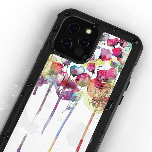 Painted Flowers iPhone 12 Pro Waterproof Case