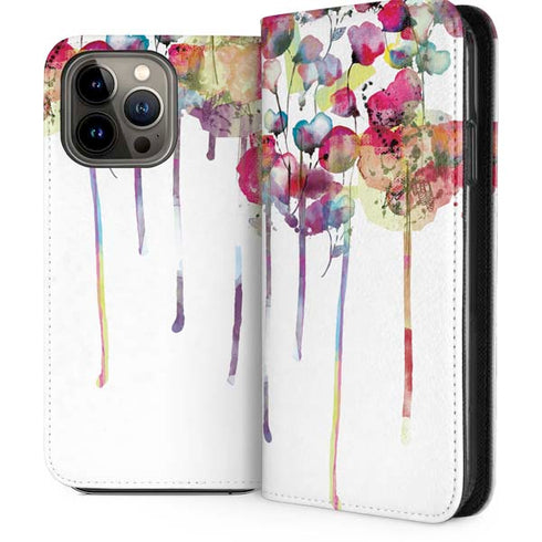 Painted Flowers iPhone 13 Pro Max Folio Case