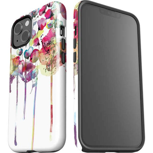 Painted Flowers iPhone 14 Plus Impact Case