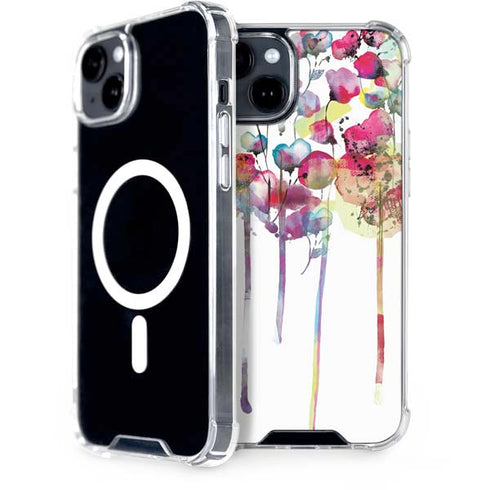 Painted Flowers iPhone 15 Plus MagSafe Case
