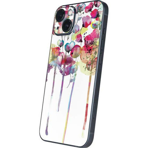 Painted Flowers iPhone 15 Plus Skin