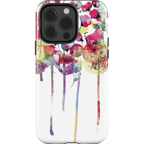 Painted Flowers iPhone 15 Pro Impact Case