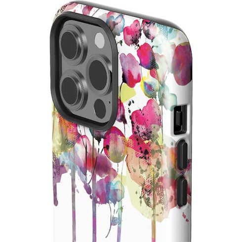 Painted Flowers iPhone 14 Pro Impact Case