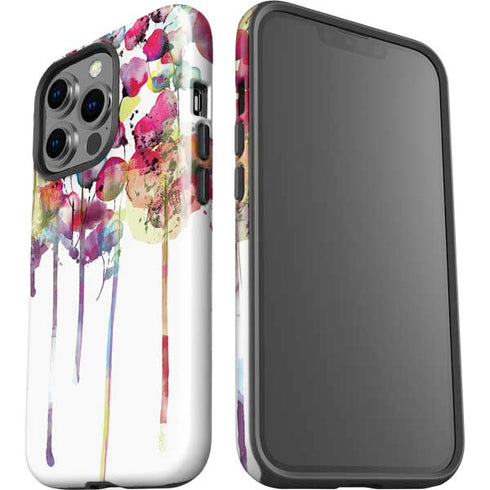Painted Flowers iPhone 14 Pro Impact Case