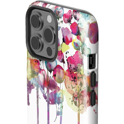 Painted Flowers iPhone 15 Pro Max Impact Case