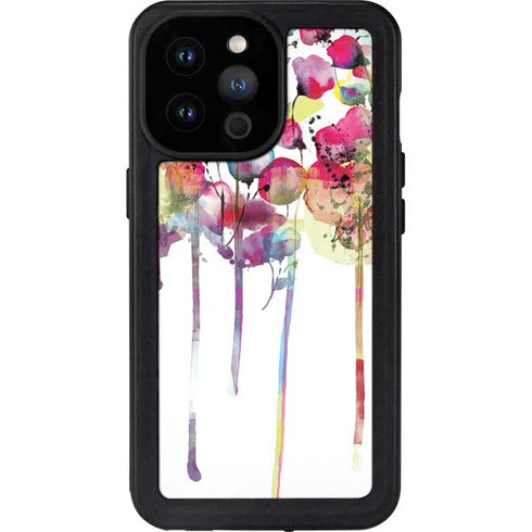Painted Flowers iPhone 14 Pro Max Waterproof Case