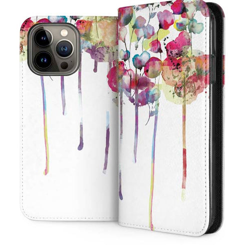 Painted Flowers iPhone 15 Pro Max Folio Case