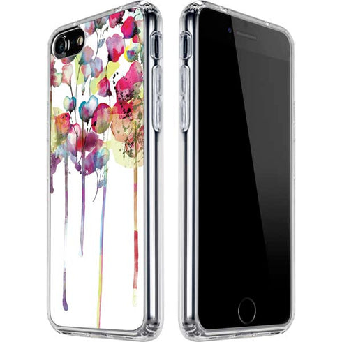 Painted Flowers iPhone SE (2nd & 3rd Gen) Clear Case