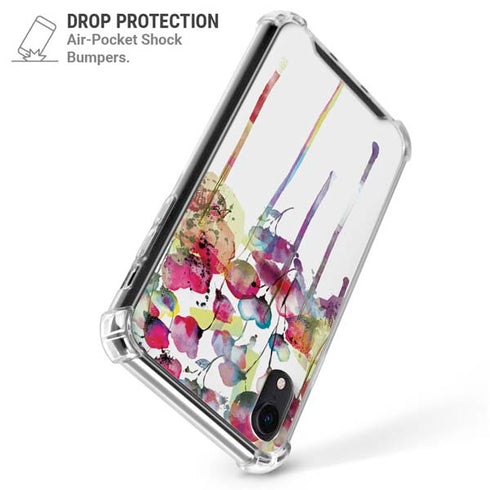 Painted Flowers iPhone XR Clear Case