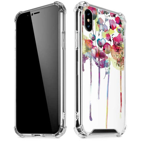 Painted Flowers iPhone XS Max Clear Case