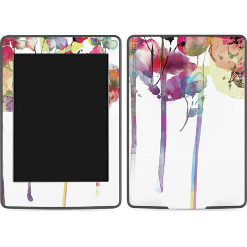Painted Flowers Amazon Kindle Skin