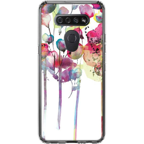 Painted Flowers LG K51/Q51 Clear Case