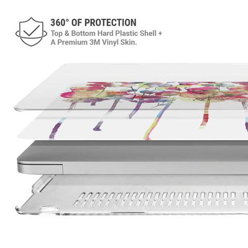 Painted Flowers MacBook Air 13in M1 (2021) Case plus Skin