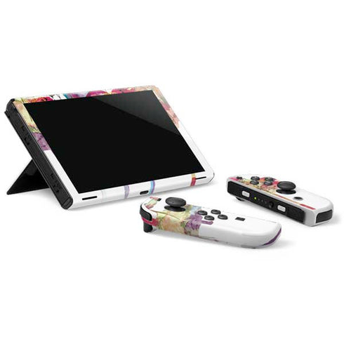 Painted Flowers Nintendo Switch OLED (2021) Skin