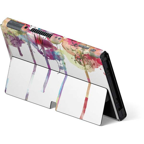 Painted Flowers Nintendo Switch OLED (2021) Skin