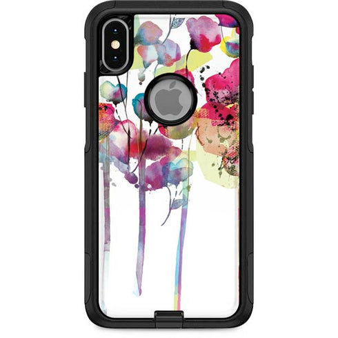 Painted Flowers Otterbox Commuter iPhone Skin
