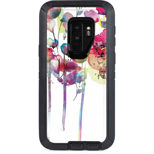 Painted Flowers Otterbox Defender Galaxy Skin
