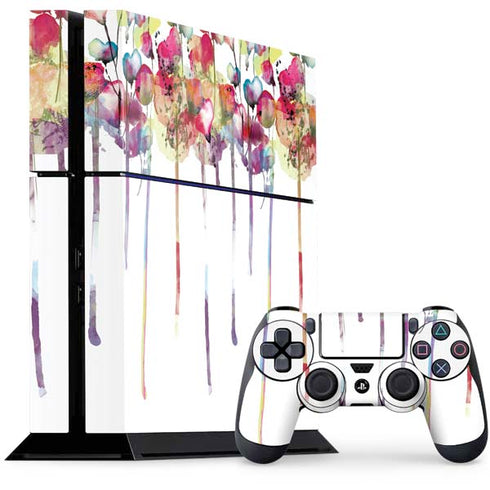 Painted Flowers PS4 Console and Controller Bundle Skin