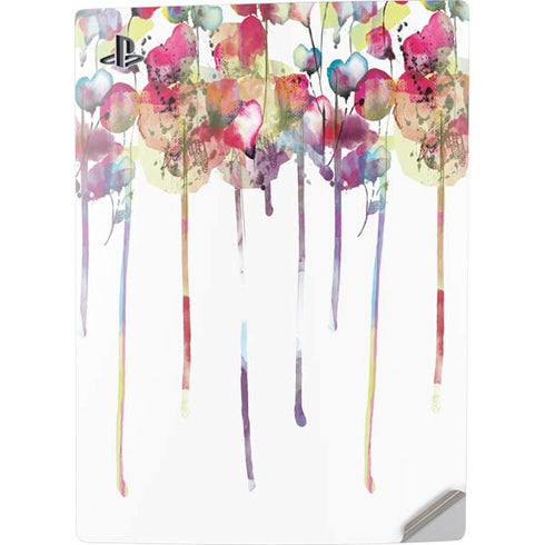 Painted Flowers PS5 Digital Edition Console Skin