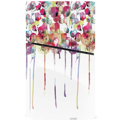 Painted Flowers PS5 Slim Disk Console Skin