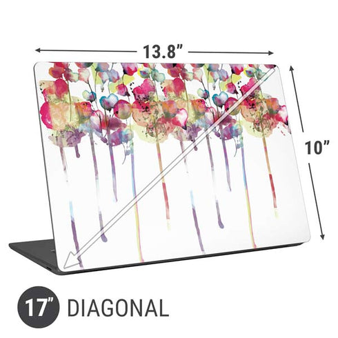 Painted Flowers Universal Laptop 17in (13.8 x 10in) Skin