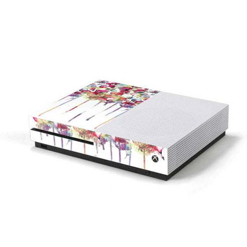 Painted Flowers Xbox One S Console Skin