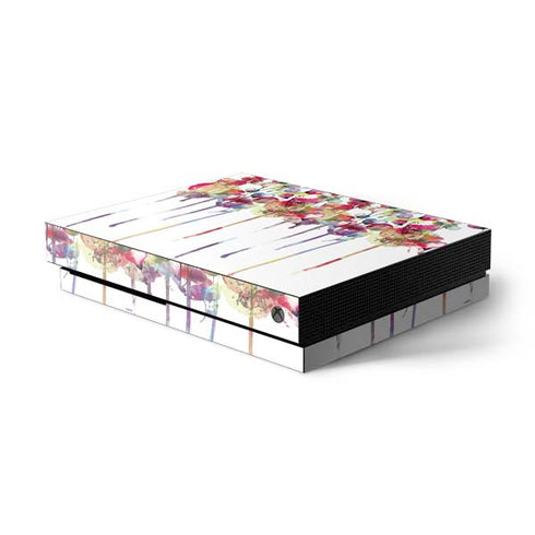 Painted Flowers Xbox One X Console Skin
