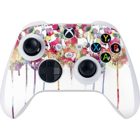 Painted Flowers Xbox Series S Controller Skin