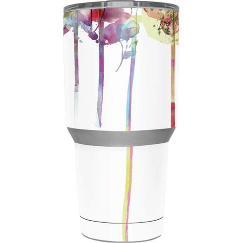 Painted Flowers Yeti 30oz Rambler Tumbler Skin