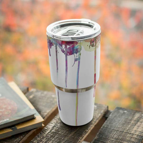 Painted Flowers Yeti 30oz Rambler Tumbler Skin