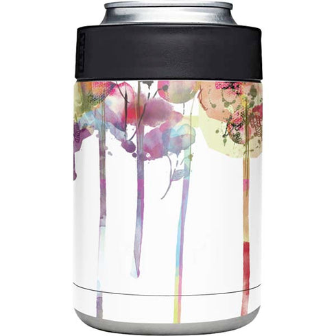 Painted Flowers Yeti Colster Can Insulator Skin