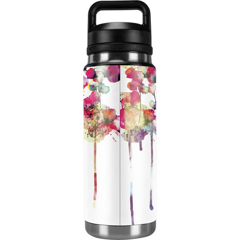 Painted Flowers YETI Rambler 26oz Bottle Skin