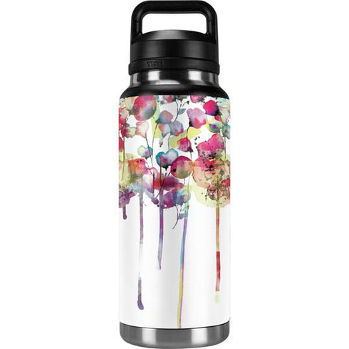 Painted Flowers YETI Rambler 36oz Bottle Skin