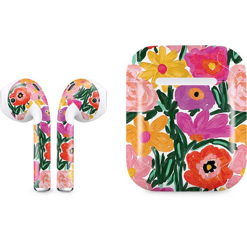 Bouffants and Broken Hearts Painterly Garden Apple AirPods Skin