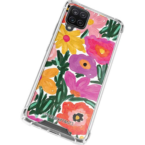 Bouffants and Broken Hearts Painterly Garden Galaxy A12 Clear Case
