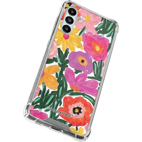 Bouffants and Broken Hearts Painterly Garden Galaxy A13 5G Clear Case