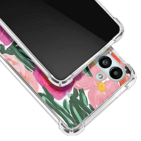 Bouffants and Broken Hearts Painterly Garden Galaxy A13 5G Clear Case
