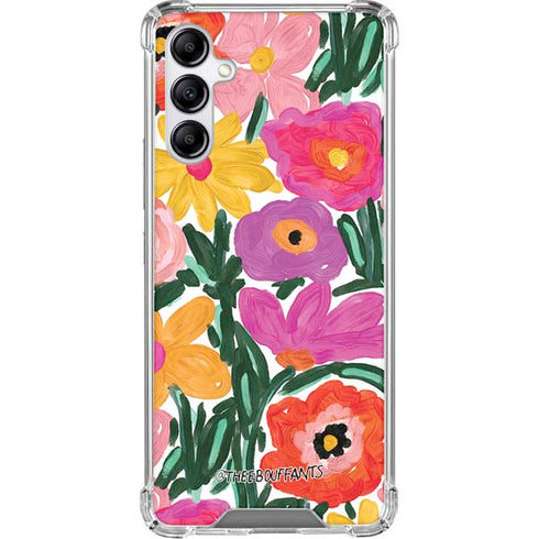 Bouffants and Broken Hearts Painterly Garden Galaxy A15 5G Clear Case