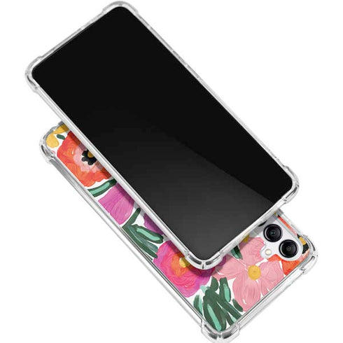 Bouffants and Broken Hearts Painterly Garden Galaxy A15 5G Clear Case