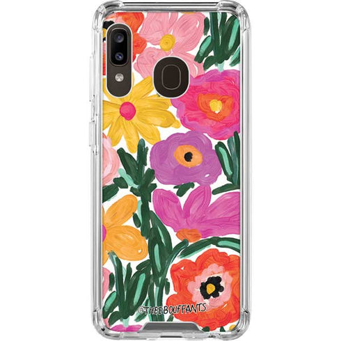 Bouffants and Broken Hearts Painterly Garden Galaxy A30 Clear Case