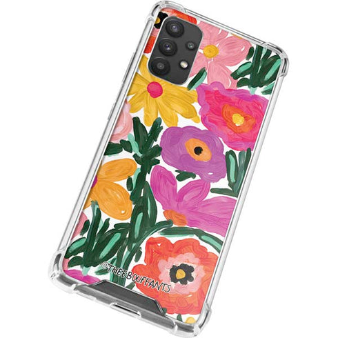 Bouffants and Broken Hearts Painterly Garden Galaxy A32 5G Clear Case
