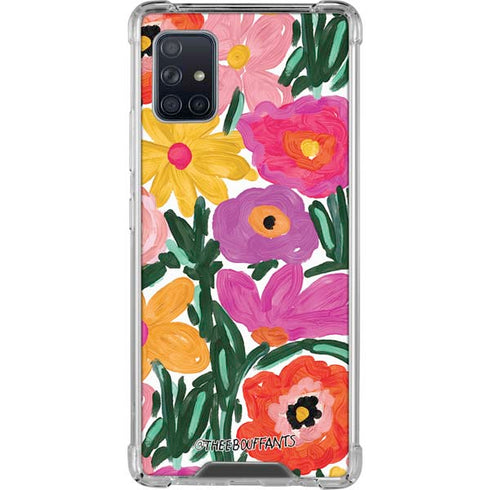 Bouffants and Broken Hearts Painterly Garden Galaxy A51 5G Clear Case