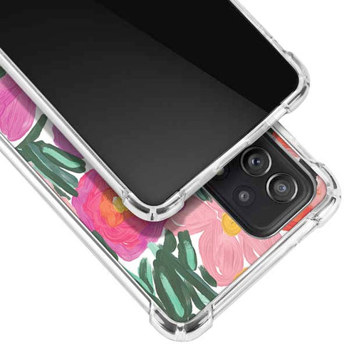 Bouffants and Broken Hearts Painterly Garden Galaxy A52 5G Clear Case