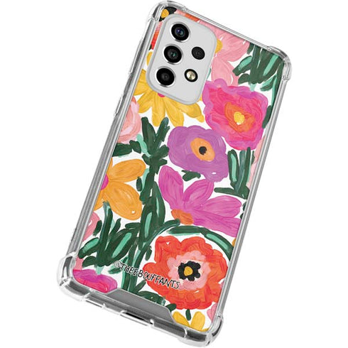 Bouffants and Broken Hearts Painterly Garden Galaxy A53 5G Clear Case
