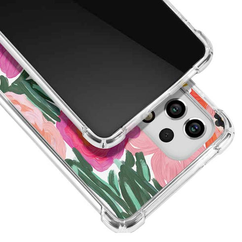 Bouffants and Broken Hearts Painterly Garden Galaxy A53 5G Clear Case