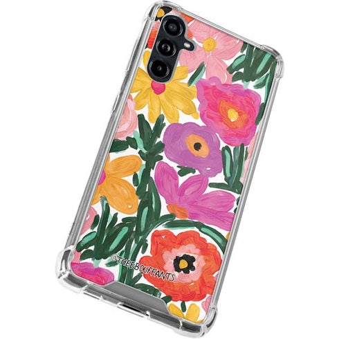 Bouffants and Broken Hearts Painterly Garden Galaxy A54 5G Clear Case